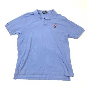 Ralph Lauren mens Teddy bear light blue polo shirt